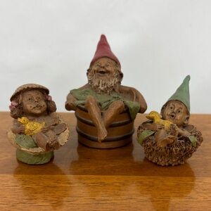 Vintage Tom Clark gnome figures Buzzy Ernie and Darcy